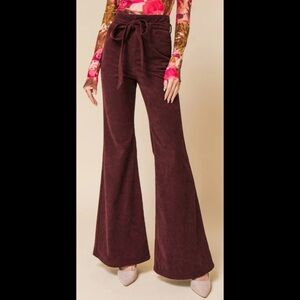 Flying Tomato Burgundy Flare Pants